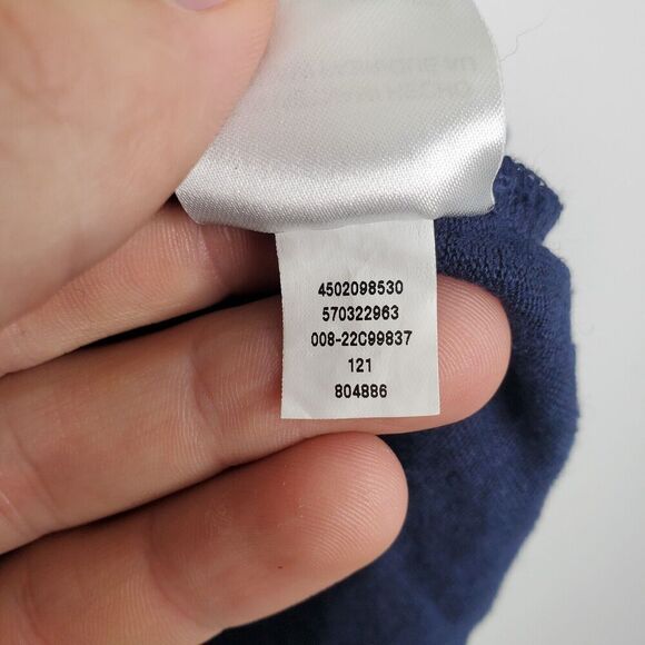 Chicos Linen Polo Womens S 0 Roll Tab Short Sleeves Preppy Lightweight Classic - Picture 6 of 8